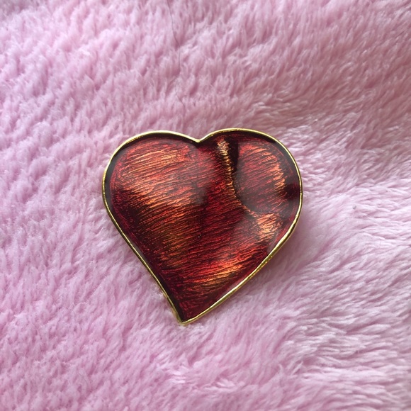 Yves Saint Laurent Jewelry - Yves Saint Laurent Vintage 90s Gold Heart Brooch